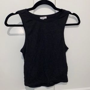 Dark Gray High Neck crop top